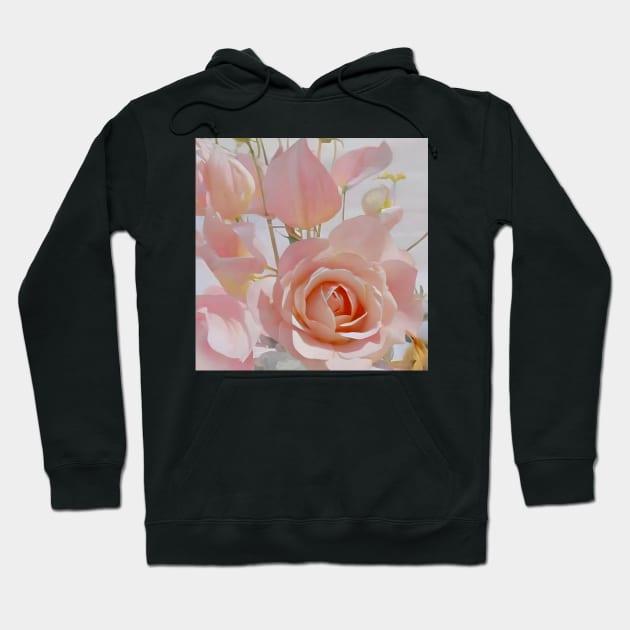 Pale Pink Roses Hoodie by DANAROPER